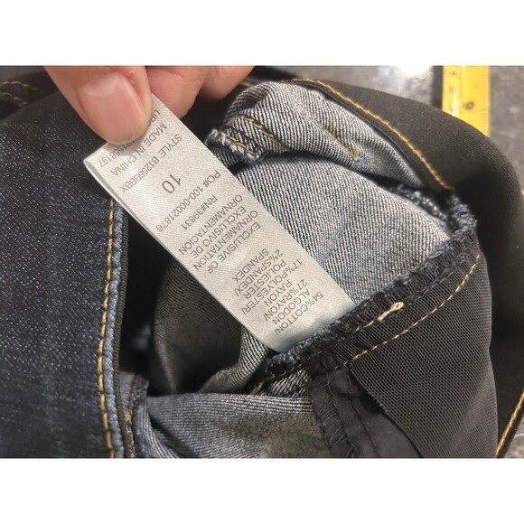 Democracy Ab Technology Skinny Jeans Womens Size 10 Mid Rise Dark Wash Slimming - Picture 4 of 8